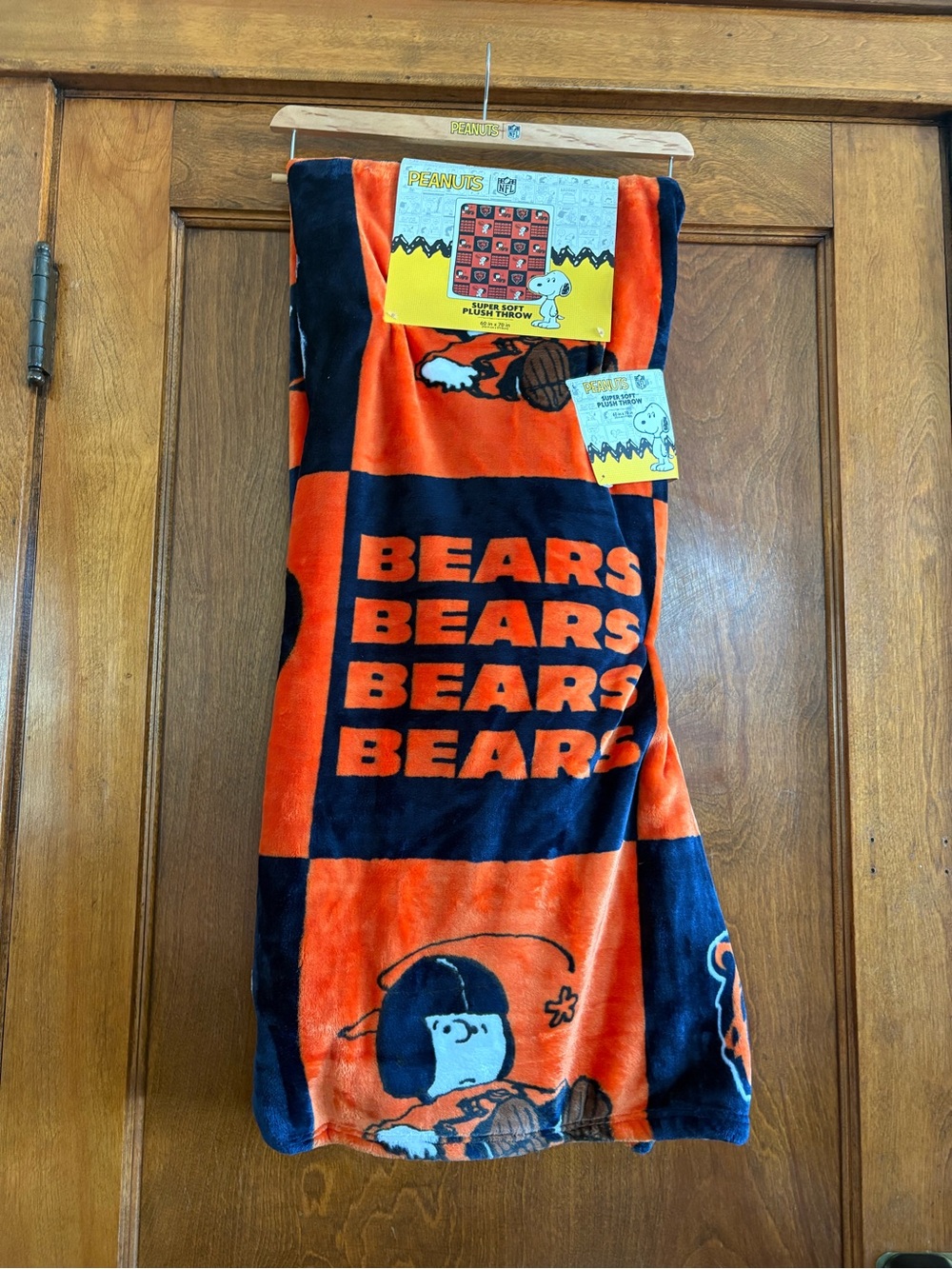 Chicago bears and snoopy blanket
